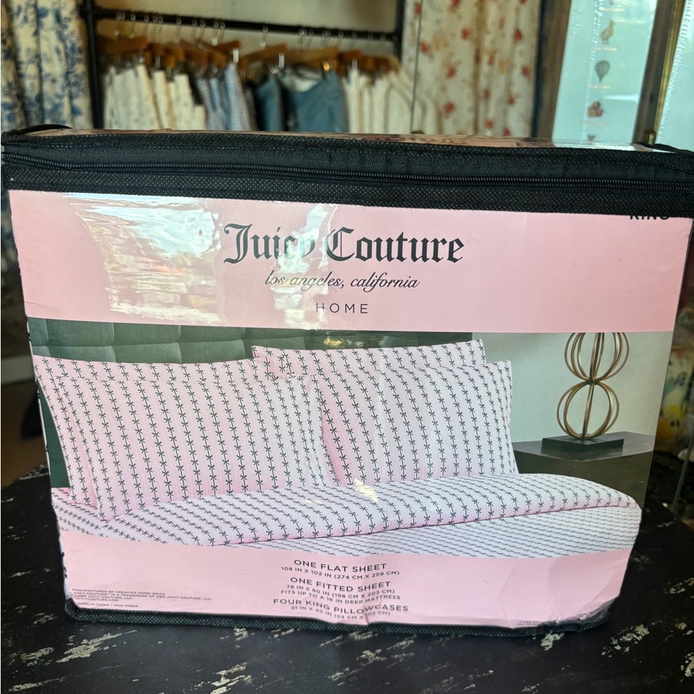 Juicy Couture Pink and Black bow Bedding Collection